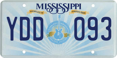MS license plate YDD093
