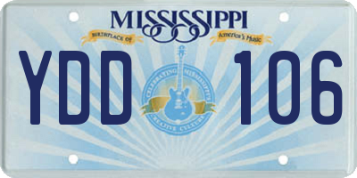 MS license plate YDD106
