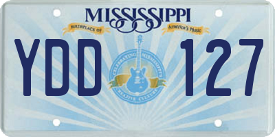 MS license plate YDD127