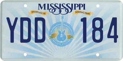 MS license plate YDD184