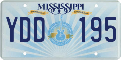 MS license plate YDD195