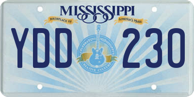MS license plate YDD230