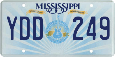 MS license plate YDD249