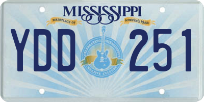 MS license plate YDD251