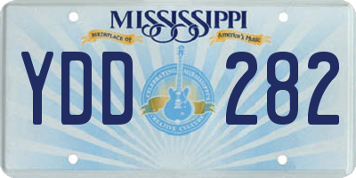 MS license plate YDD282