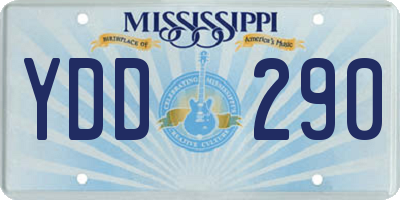 MS license plate YDD290