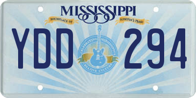 MS license plate YDD294
