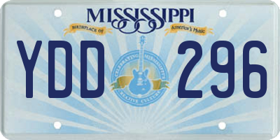 MS license plate YDD296