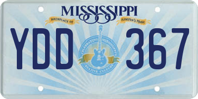 MS license plate YDD367