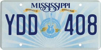 MS license plate YDD408