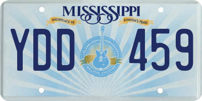 MS license plate YDD459