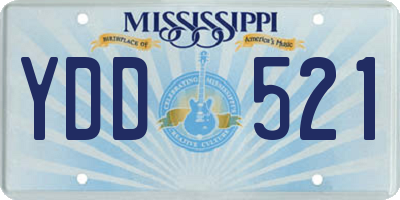 MS license plate YDD521