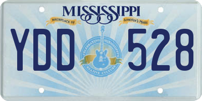 MS license plate YDD528