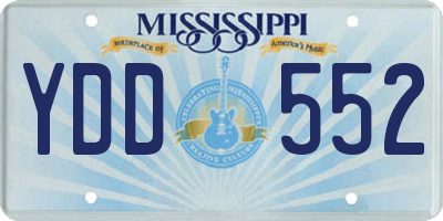 MS license plate YDD552