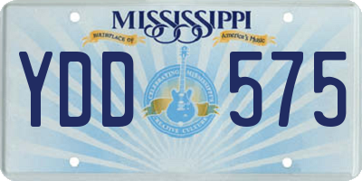 MS license plate YDD575