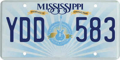 MS license plate YDD583