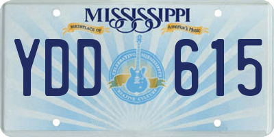 MS license plate YDD615