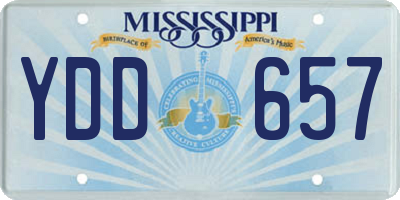 MS license plate YDD657