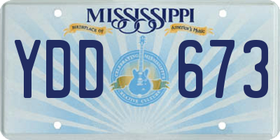 MS license plate YDD673