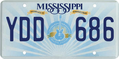 MS license plate YDD686