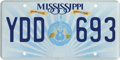 MS license plate YDD693