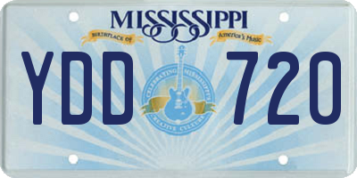 MS license plate YDD720