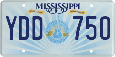 MS license plate YDD750