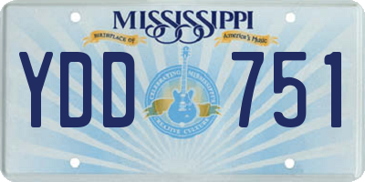 MS license plate YDD751