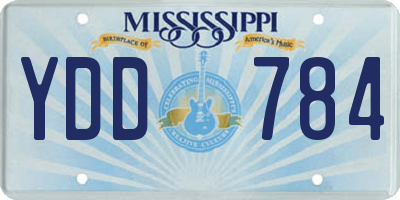 MS license plate YDD784