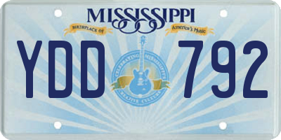 MS license plate YDD792