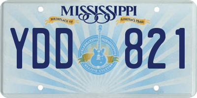 MS license plate YDD821