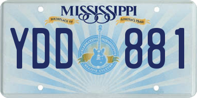 MS license plate YDD881