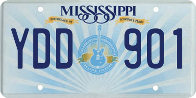 MS license plate YDD901