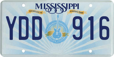 MS license plate YDD916