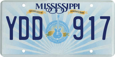 MS license plate YDD917