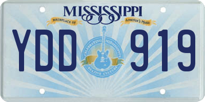 MS license plate YDD919
