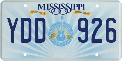 MS license plate YDD926