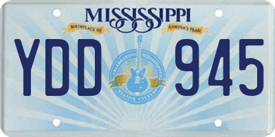 MS license plate YDD945