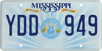MS license plate YDD949