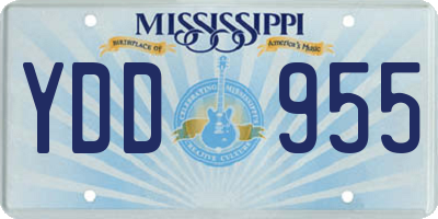 MS license plate YDD955