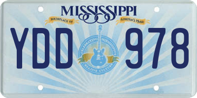 MS license plate YDD978