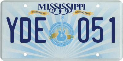 MS license plate YDE051