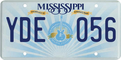 MS license plate YDE056