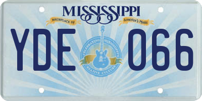 MS license plate YDE066