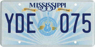 MS license plate YDE075