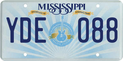 MS license plate YDE088