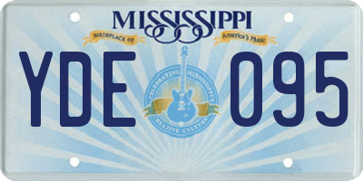 MS license plate YDE095