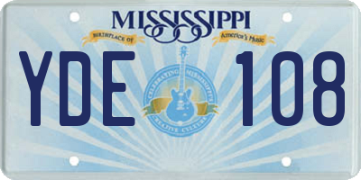 MS license plate YDE108