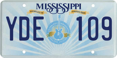 MS license plate YDE109