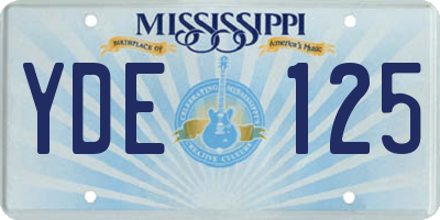 MS license plate YDE125